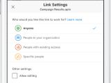 New OneDrive sharing UI