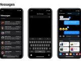 iOS 11 concept with dark theme