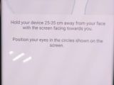 Instructions for unlocking the Note 7 using the iris scanner