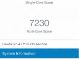 Geekbench scores when the iPhone X was hot