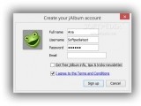 Create a new jAlbum account using the step-by-step approach.