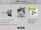 Drop the ISO image to create a bootable USB flash drive using WiNToBootic