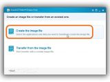 In EaseUS Todo PcTrans, create an image file to store data