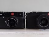 Leica M and Q cameras - front view