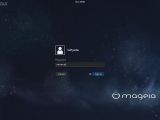 Mageia 6 Dev1 login screen