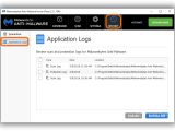 View application logs in Malwarebytes Anti-Malware