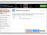 Exclude any files or folders from the scanners of Malwarebytes Anti-Malware