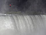 Nik Wallenda walking across the Niagara Falls