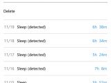 Microsoft Health sleep statistics