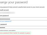 Error that shows up when changing the password of a Microsoft Account with "Password"
