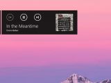 What music playback controls look like in Windows 10 version 1803