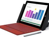 Microsoft Surface 3 (4G LTE) tablet & red keyboard