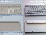 Another comparison between Microsoft's new keyboard and Apple's