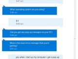 The full conversation with Microsoft's support engineer