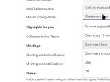 Microsoft Teams notifications options
