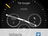 Android Wear screenshot: Moto 360 2015 notification on home screen