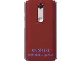 Motorola Moto X Force, back view in red