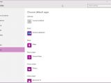 Default apps screen in Windows 10