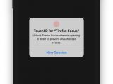 Unlock Firefox Focus via Touch ID