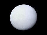 From afar, Enceladus looks like a cosmic snowball