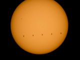 The International Space Station shown transiting the Sun