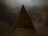 Supermoon lunar eclipse seen above the Washington Monument