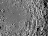 Mountain ridge in the center of a crater on Ceres