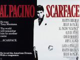 Iconic black-and-white poster for “Scarface” with Al Pacino