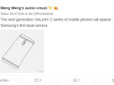 Leak supposedly revealing sketch of new Galaxy C phone