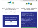 Fake presidential election survey with embedded Novidade exploit kit