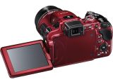 Red Nikon COOLPIX P610 LCD positions