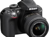 Nikon D3300 (black) angle view