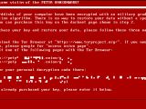 Petya ransomware lock screen