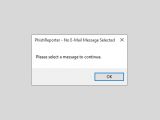 Error message for the PhishReporter Outlook Add-In