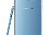 Back view of the blue Galaxy Note 7