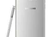 Back view of the Galaxy Note 7 silver variant