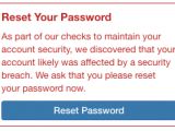 Data breach reset password prompt