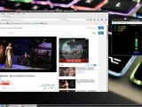 RaspArch’s Desktop – YouTube and Alsamixer running