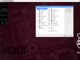 The LXDE desktop logged in as root (super admin)