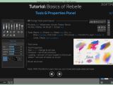 Learn about Tools and Properties Panel via the integrated tutorial