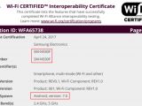 WiFi certification for original Galaxy Note 7