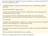 DDoS extortion email sent by the crooks