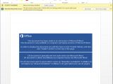 Malicious Word document used to spread the ransomware