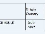 Zauba listing for Samsung Galaxy Note 7