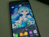 Flat Galaxy Note 7 with display on