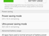 Android 5.1.1 battery usage on Samsung Galaxy Note5
