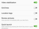 Android 5.1.1 camera settings on Samsung Galaxy Note5