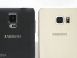 Samsung Galaxy Note 4 and Note5 back view