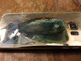 Back panel of Galaxy S6 edge+ that caught fire