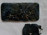 Rear view of the Galaxy S7 edge that caught fire in Canada
